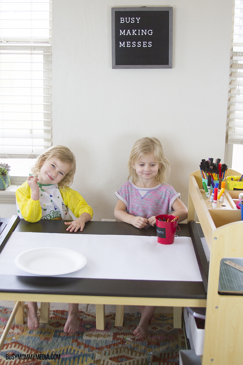 Finger painting with toddlers