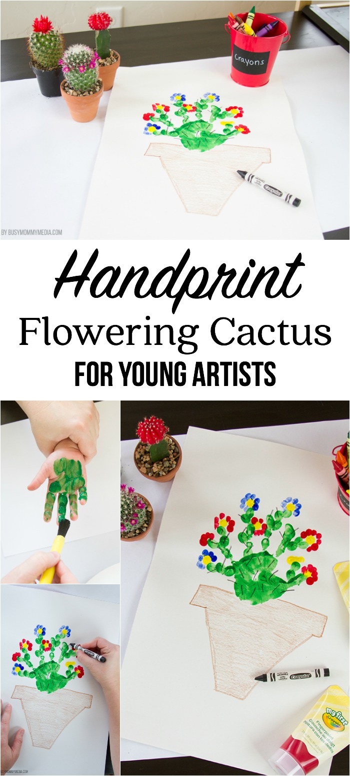 Handprint Flowering Cactus for Young Artists