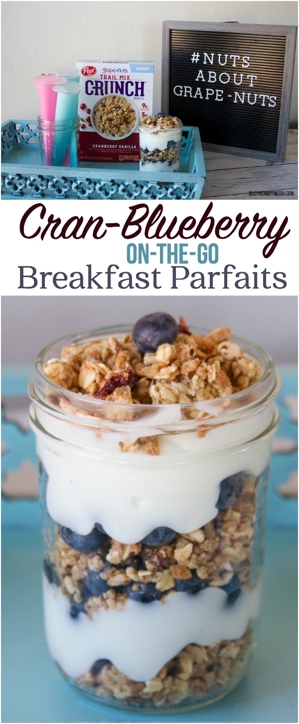 Cran-Blueberry Breakfast Parfaits On-The-Go