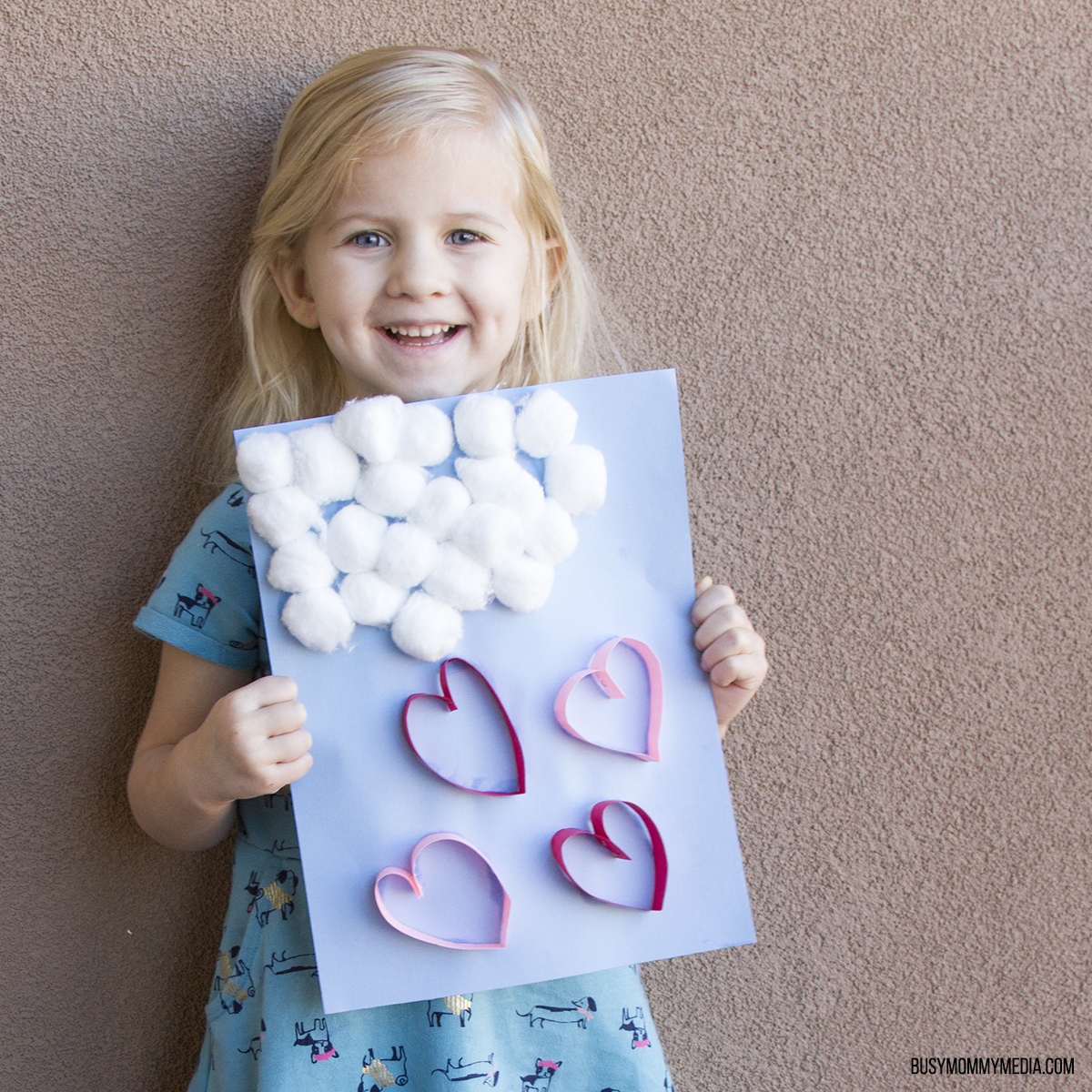 Raining Hearts Valentine's Day Craft for Kids