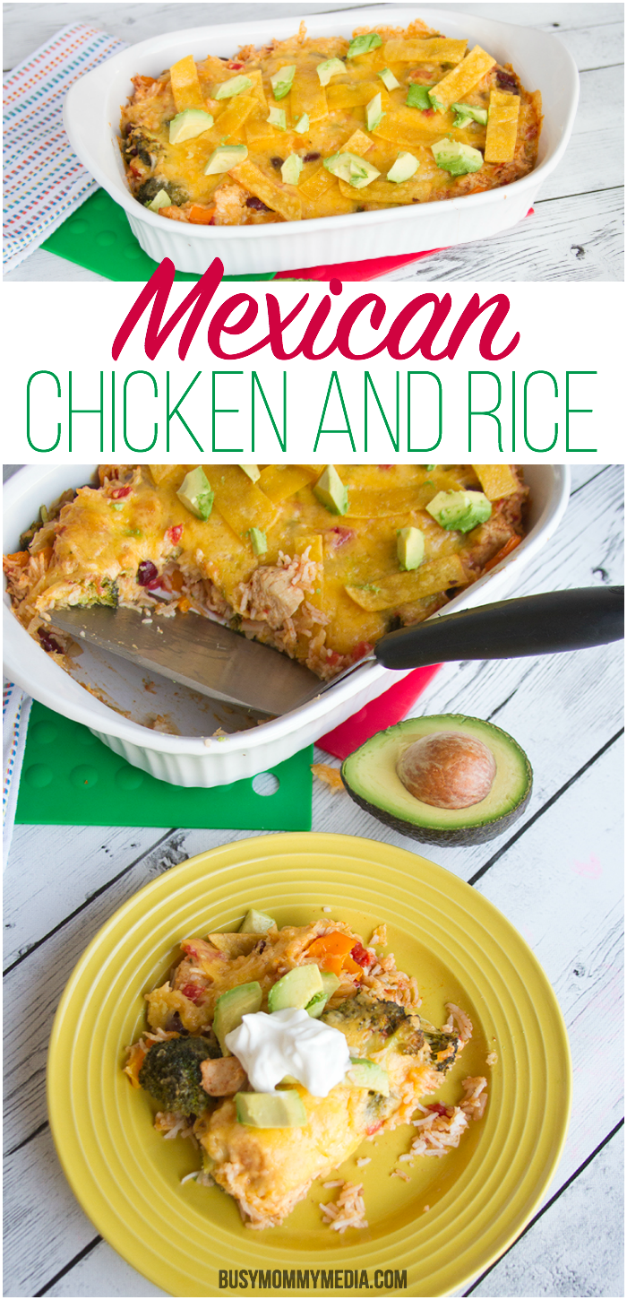 Mexican Chicken and Rice Bake | This quick and easy dinner is a family favorite and so easy to throw together when you need a fast dinner idea. 
