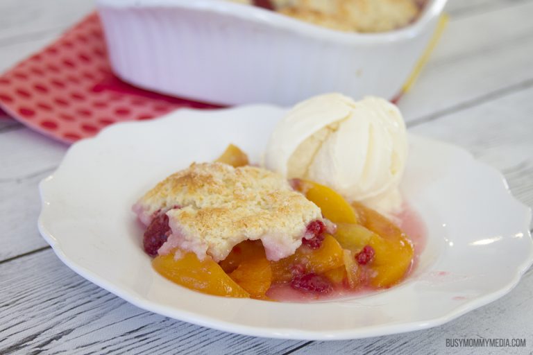 Raspberry Peach Cobbler