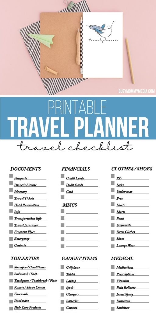 How to Stay Organized While Traveling - Printable Travel Planner