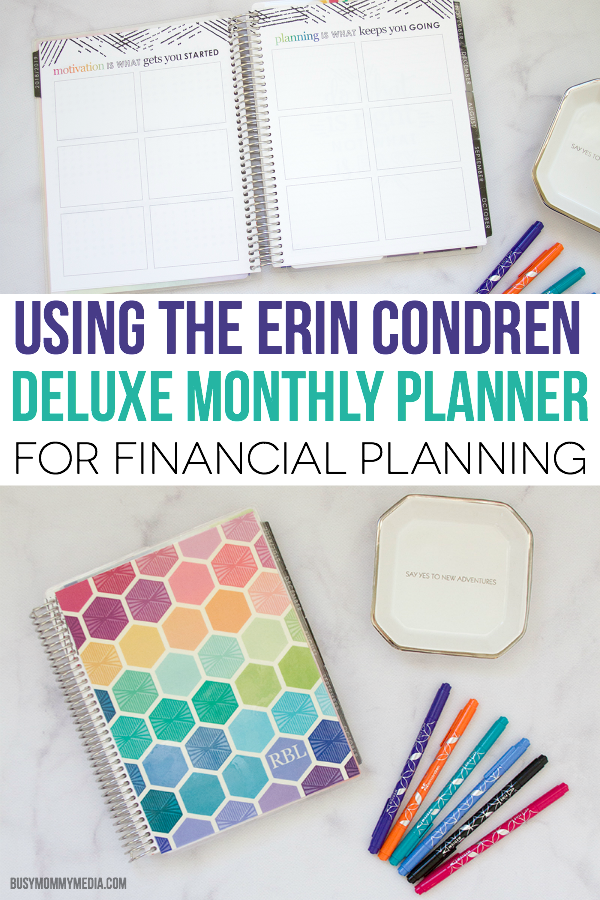 Using the Erin Condren Deluxe Monthly Planner for Financial Planning
