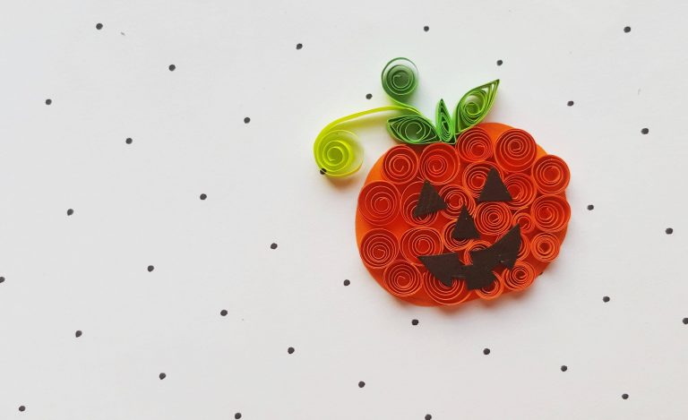 Quilled Jack-O-Lantern
