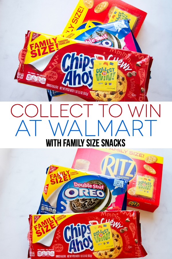 Collect To win at Walmart with Family Size Snacks