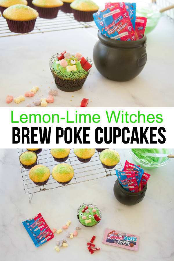 Lemon-Lime Witches Brew Poke Cupcakes