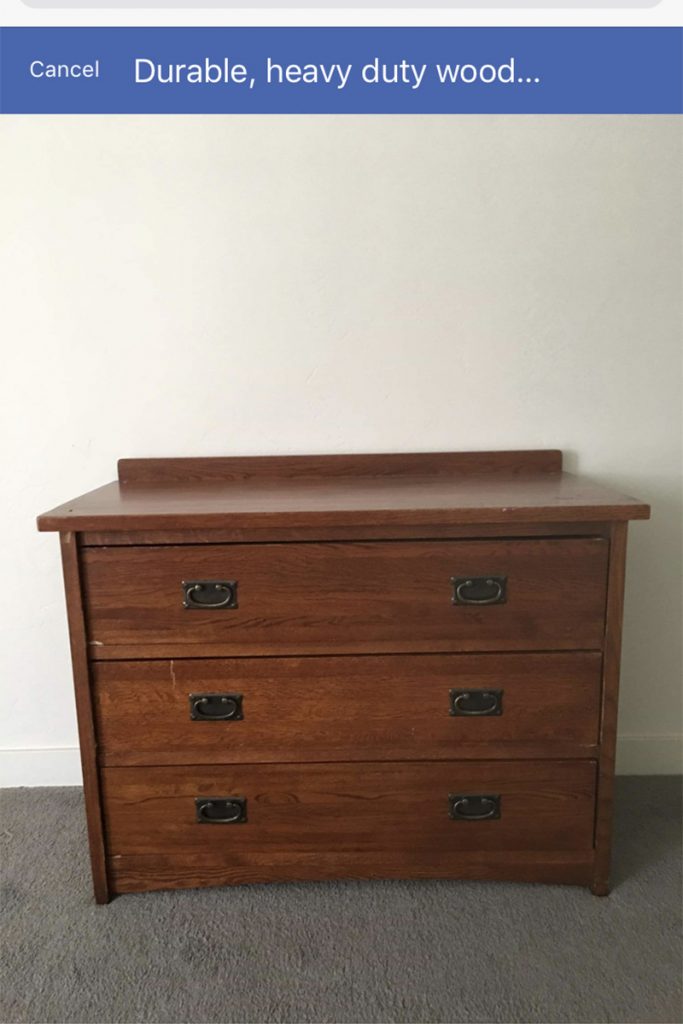 Facebook Marketplace Dresser Makeover with DIY Chalk Paint Recipe