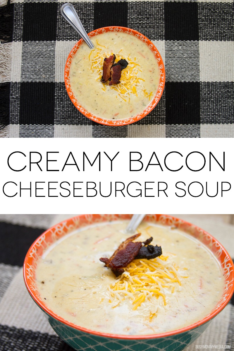 Creamy Bacon Cheeseburger Soup