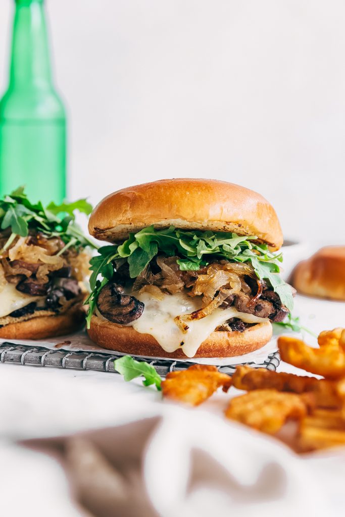 mushroom swiss burger