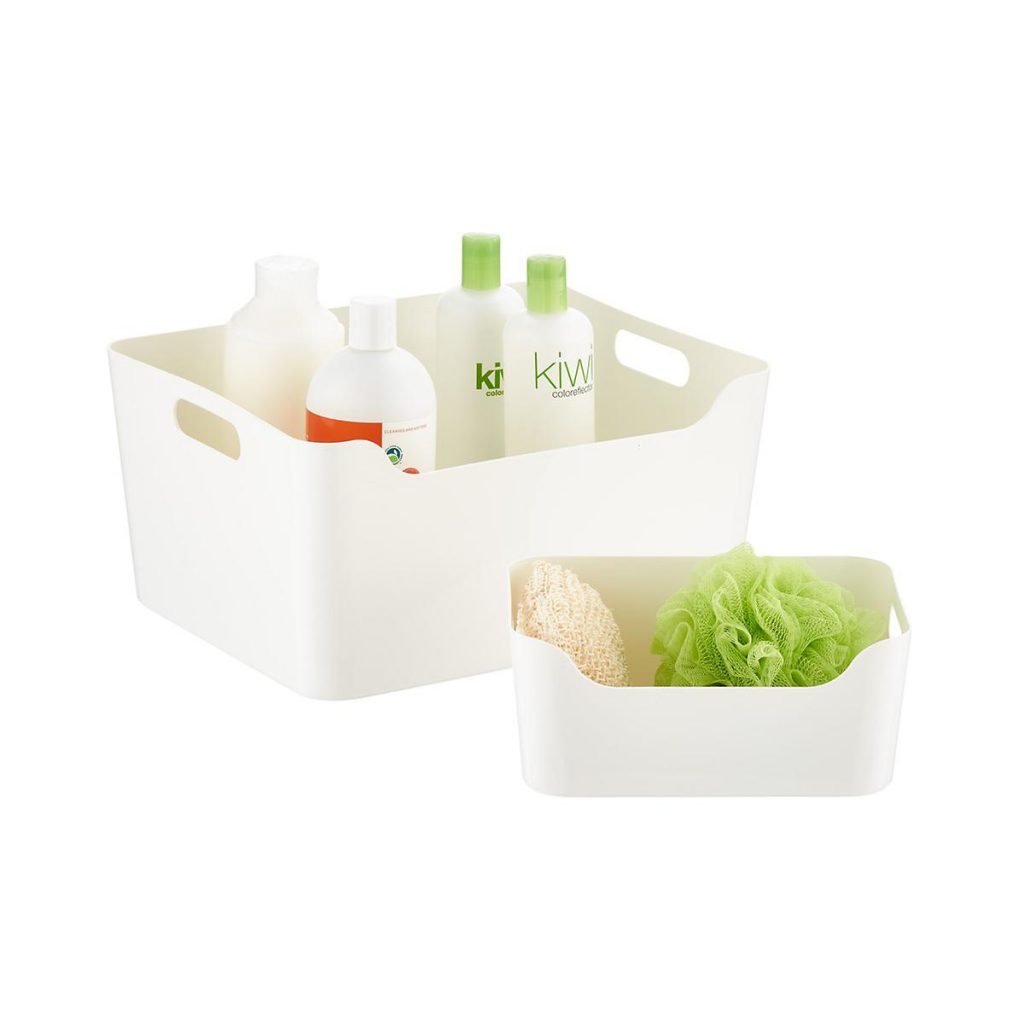 White storage containers