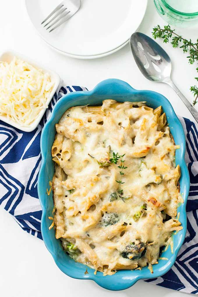 Cheesy Charred Broccoli Pasta Bake