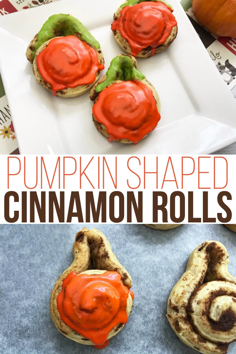 Pumpkin Shaped Cinnamon Rolls