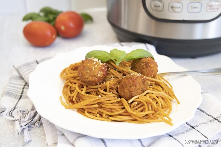 Incredibly Easy Instant Pot Spaghetti and Meatballs
