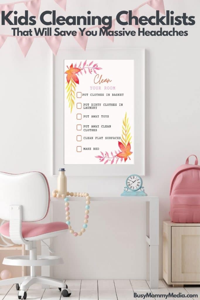 Kids Cleaning Checklists