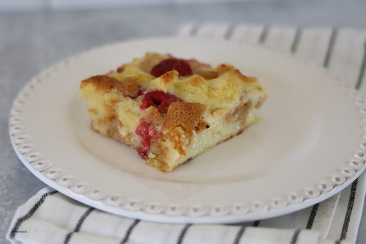 Easy Raspberry Bread Pudding