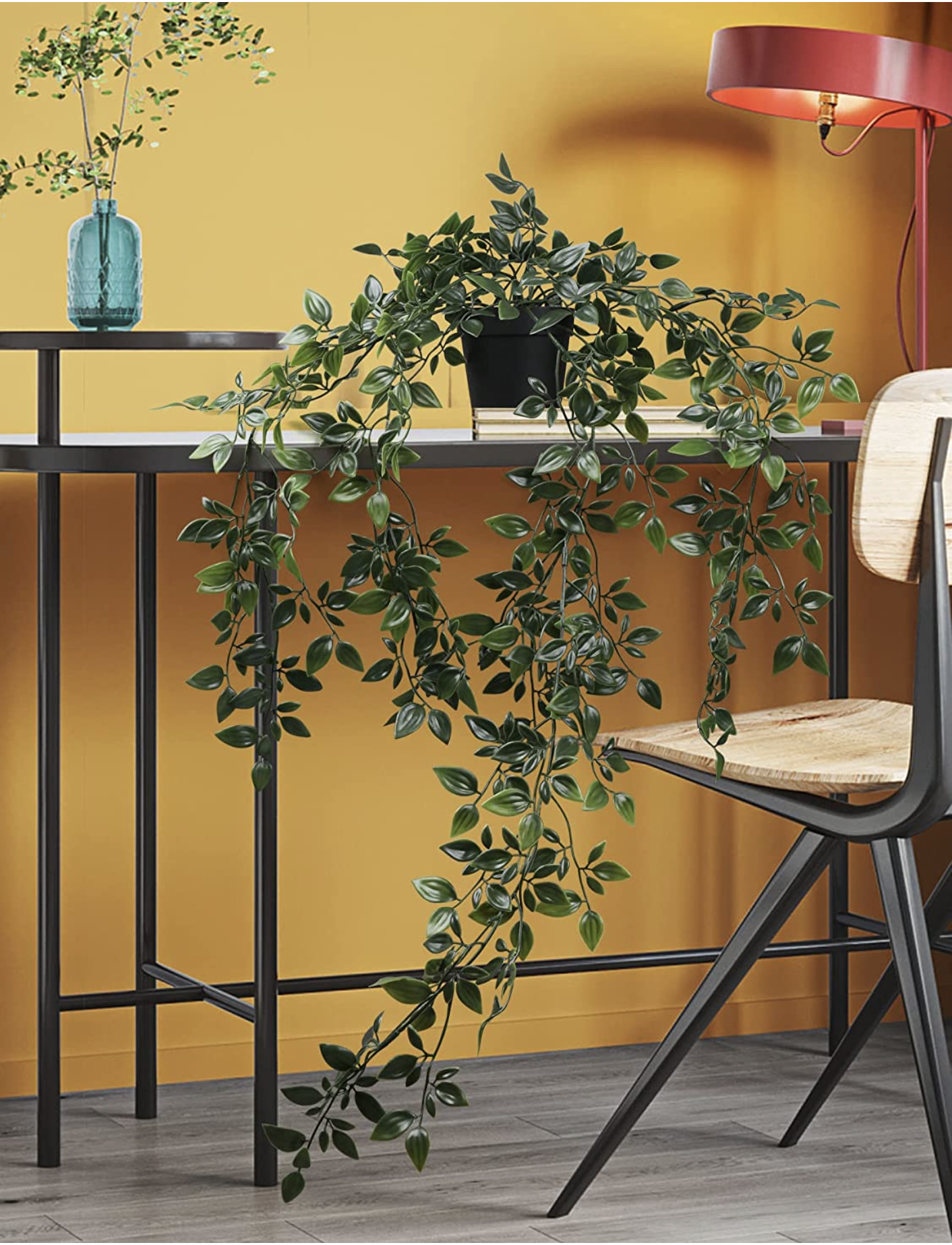 A Low-Maintenance Way to Add Greenery to a Teen Room: Artificial Hanging Plants