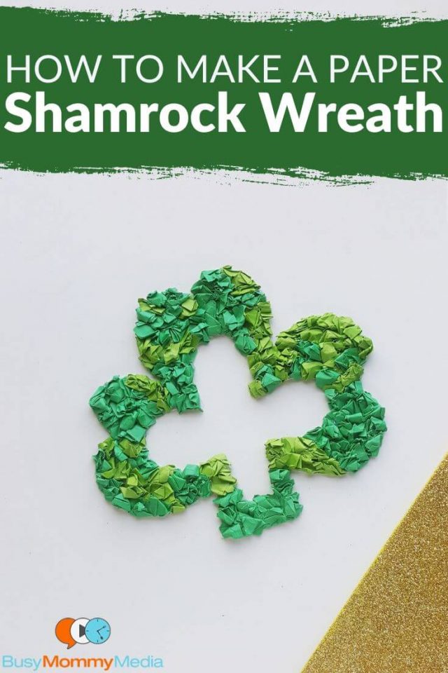 How to make a paper Shamrock Wreath