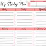 Printable Study Plan