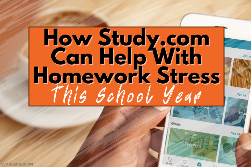 Study.com for homework stress