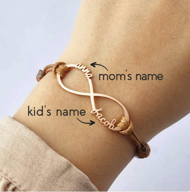 Personalized Infinity Name Bracelet for Mom