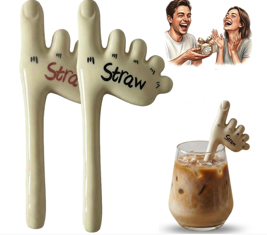 Weird Toe-Shaped Reusable Straws